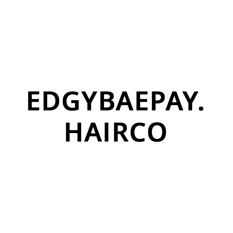 Brand text: EDGYBAEPAY. HAIRCO